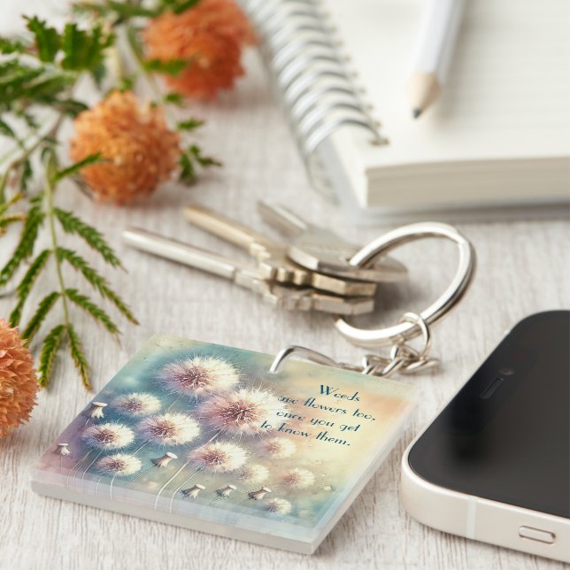 Porte-clefs Dandelion Blowball & Citation (Devant Droit)