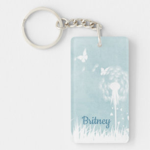 Porte-clefs Dandelions, papillons et Ciel bleu