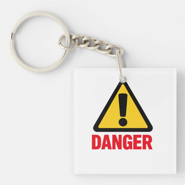 Porte-clefs DANGER – Conception de Panneau d'Avertissement (Devant)