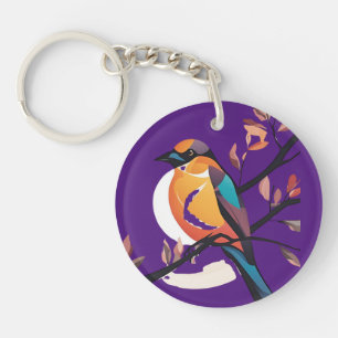 Porte-clefs Danger du perroquet de prune