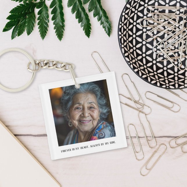 Porte-clefs Dans la mémoire aimante | Garde-photos commémorati (Créateur téléchargé)