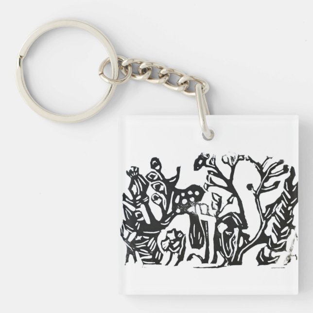 Porte-clefs Dans le jardin (Devant)