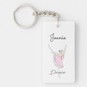 Porte-clefs Danse Ballerina en rose