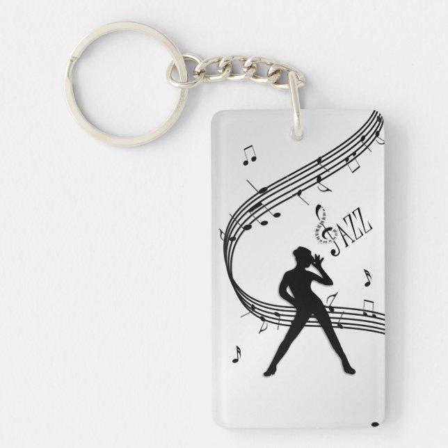 Porte-clefs Danse de jazz argent (Devant)