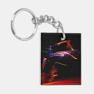 Porte-clefs danse de voiture violette
