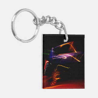 Porte-clefs danse de voiture violette
