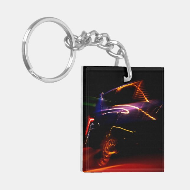 Porte-clefs danse de voiture violette (Devant gauche)