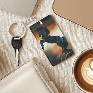 Porte-clefs Danse d'Imaginaire de la licorne noire