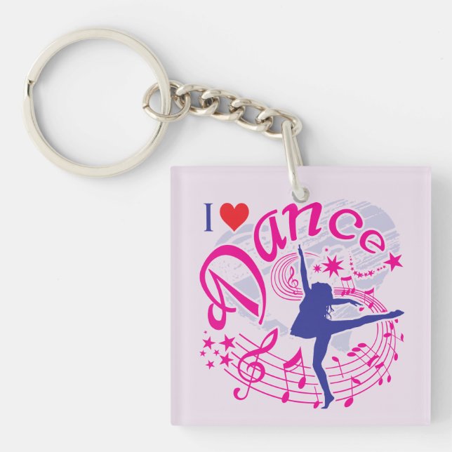Porte-clefs Danse - I Love Dance (Devant)