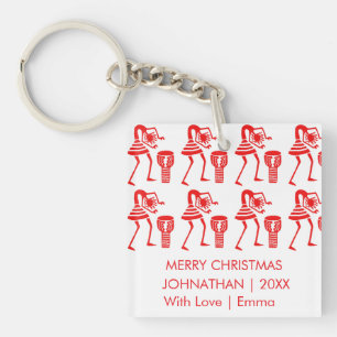 Porte-clefs Danse Silhouette Rouge