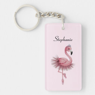 Porte-clefs Danseur de ballet Flamant rose personnalisé
