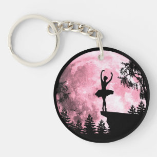 Porte-clefs Danseuse de ballet rose Ballerine de pleine lune F