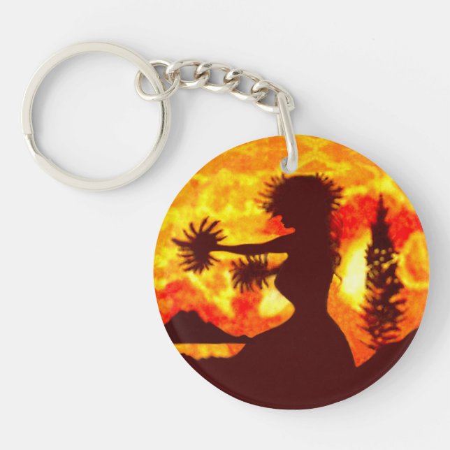 Porte-clefs Danseuse de hula  (Devant)