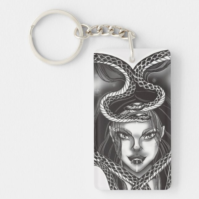 Porte-clefs Dark Fantasy Gorgon Snake Woman Keychain (Devant)