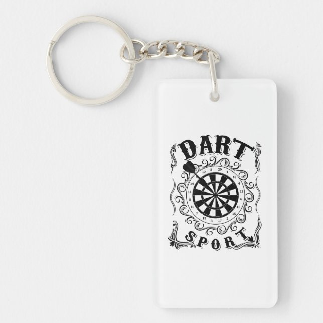 Porte-clefs Dart est mon sport (Devant)