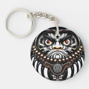 Porte-clefs Daruma Doll Art japonais