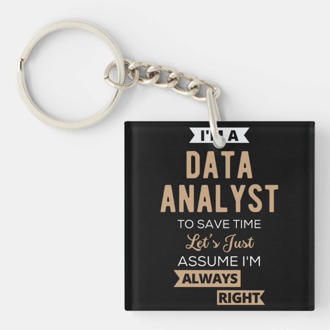 Porte-clefs Data Analyst (Devant)