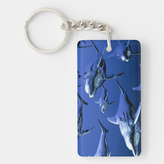 Porte-clefs Dauphin bleu (Devant)