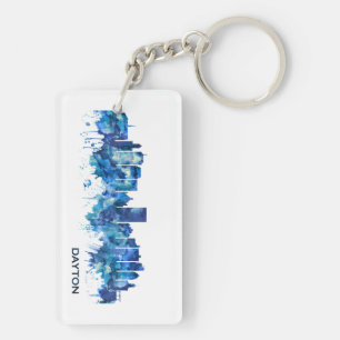 Porte-clefs Dayton Ohio Skyline Blue