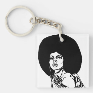 Porte-clefs de belles femmes africaines noires affrontent la p