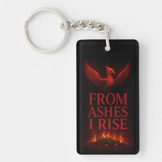 Porte-clefs De Cendres Je Me Relève – Phoenix Motivation (Devant)