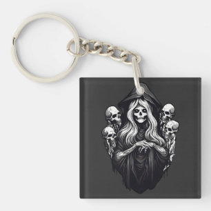 Porte-clefs Décès avec crâne