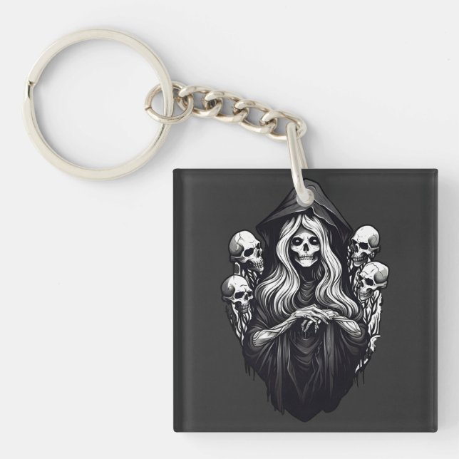 Porte-clefs Décès avec crâne (Devant)