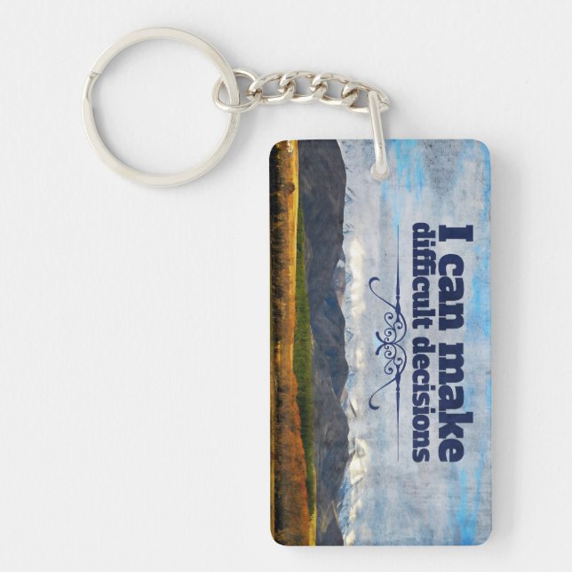 Porte-clefs "Décisions difficiles" Motivation Affirmation (Devant)