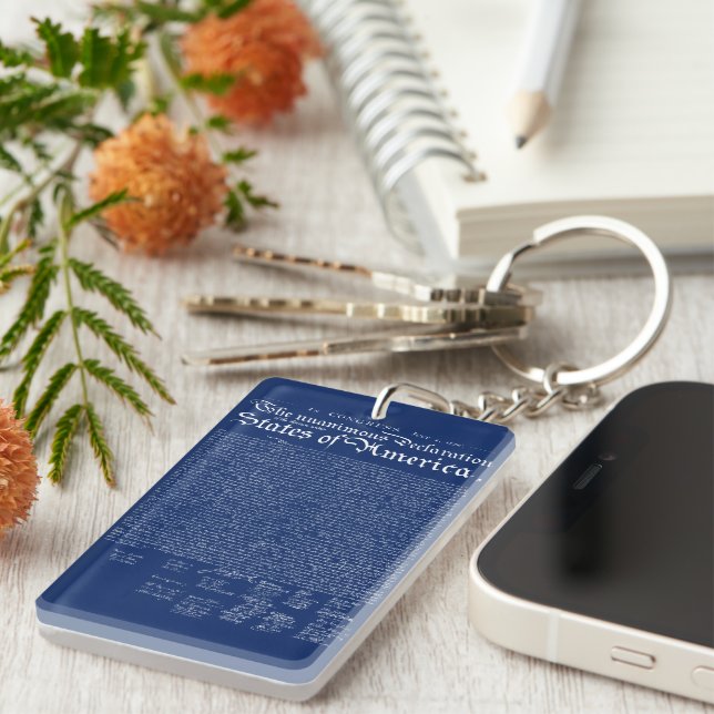 Porte-clefs Déclaration d'indépendance des États-Unis (Devant droit)