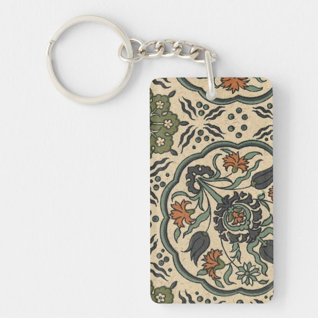 Porte-clefs Décor Floral Perse Carrelage (Devant)