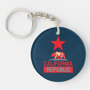 Porte-clefs Décoration de la Californie dans un style rouge e