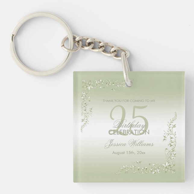 Porte-clefs Décoration de passage couvert pour 25e anniversair (Devant)