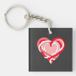 Porte-clefs décoration des t-shirts de coeur de valentine