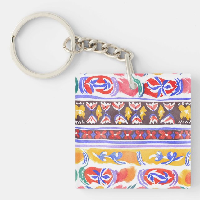 Porte-clefs décoration traditionnelle roumaine (Devant)