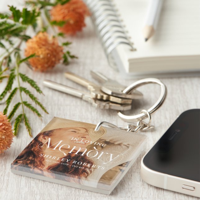 Porte-clefs Decorative Typography Photo Sympathy (Devant Droit)