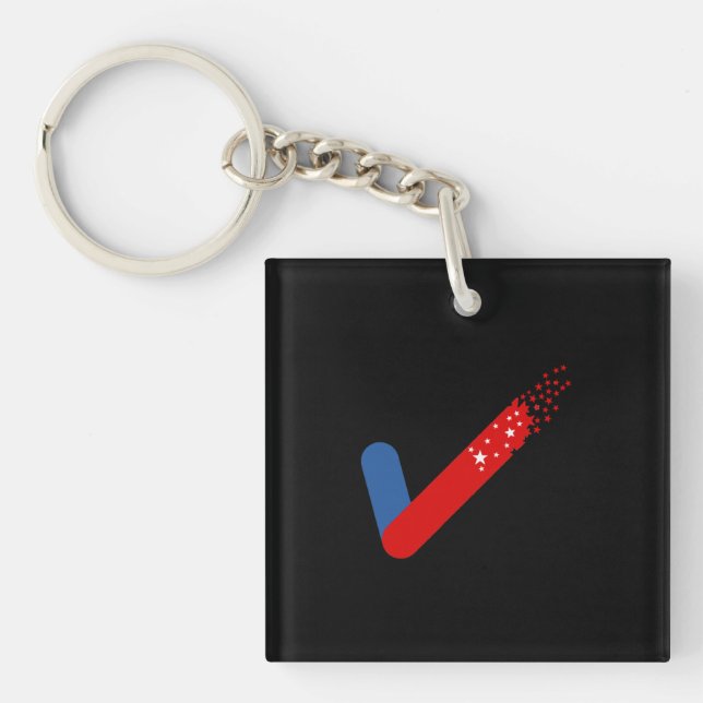 Porte-clefs Découvrez America First July 4 (Devant)