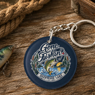 Porte-clefs Deerwood Lake Parti de Pêche Vie au Lac