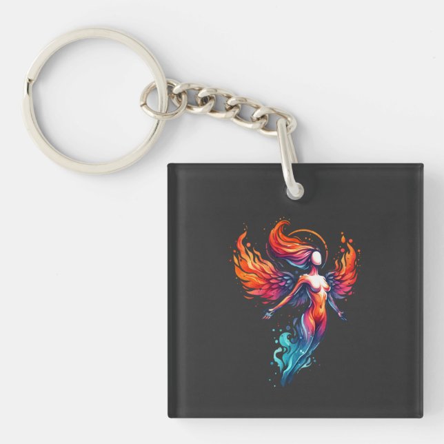 Porte-clefs Déesse de glace de feu céleste (Devant)