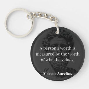 Porte-clefs Définir une valeur : Marcus Aurelius sur les valeu