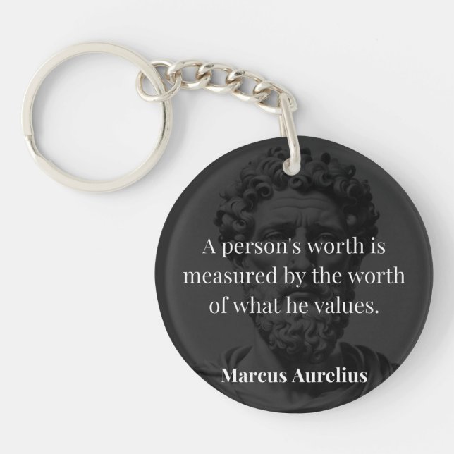 Porte-clefs Définir une valeur : Marcus Aurelius sur les valeu (Devant)