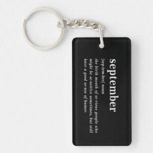Porte-clefs Définition d'anniversaire de septembre
