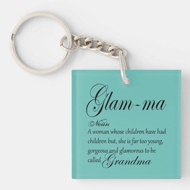 Porte-clefs Définition de grand-mère GLAM MA (Devant)