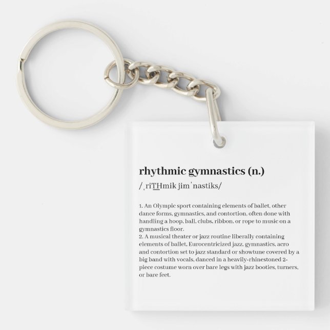 Porte-clefs Définition de la gymnastique rythmique (Devant)
