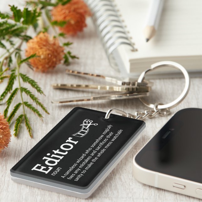 Porte-clefs Définition de l'éditeur - Drôle Post Production (Devant droit)