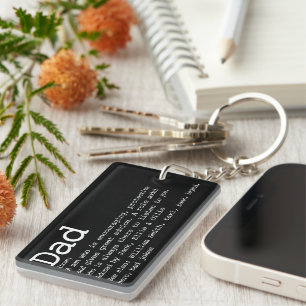 Porte-clefs Définition de papa personnalisée moderne