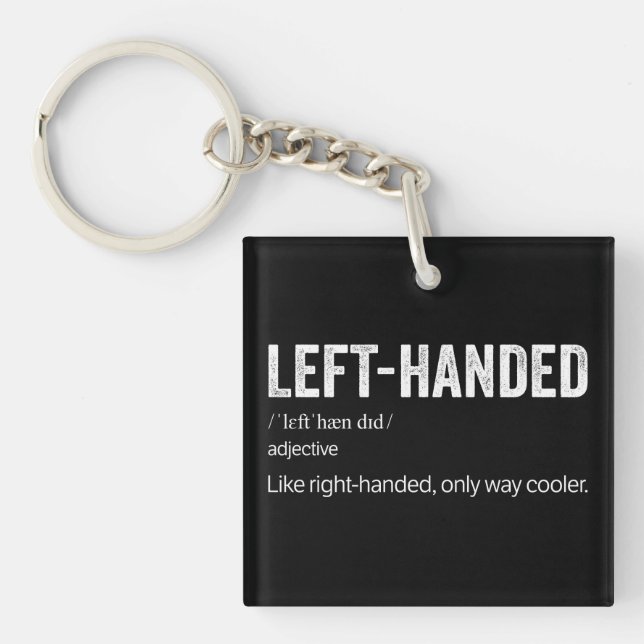 Porte-clefs Définition drôle pour gaucher (Devant)