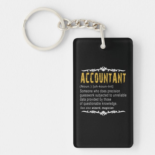 Porte-clefs Définition Funny du comptable Cadeau personnalisé (Devant)