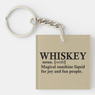 Porte-clefs Définition Whiskey drôle alcool dire des cadeaux