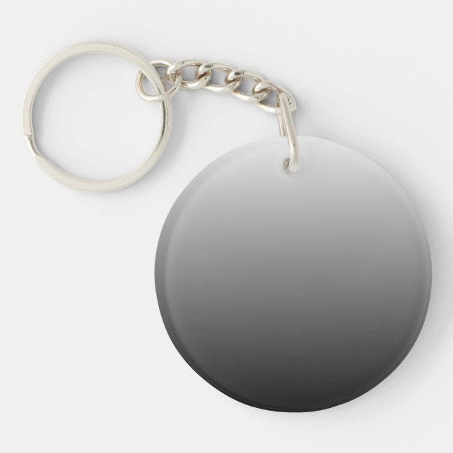 Porte-clefs dégradé à deux tons noir foncé gris (Devant)