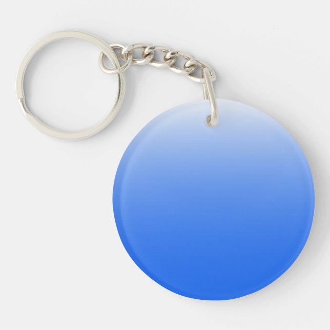 Porte-clefs dégradé à deux tons ombre électrique bleu (Devant)